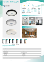 Plafonnier LED intelligent moderne en aluminium avec télécommande IR, IP20, CCT, 3 couleurs réglables, haut-parleur sans fil pour salon, musique