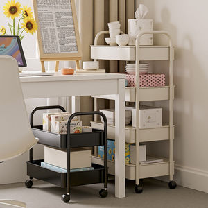 Multi Tier Storage Cart 5 <b>Shelf</b> Portable Rolling Organizer Standing Type Bedroom Living Room Bathroom Office Use Easy Cleaning - Product Image 2