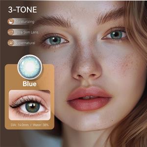 Lentes de Contacto Suaves Azules de Aspecto Natural que Realzan el Color de tus Ojos con Comodidad Diaria y Transpirabilidad - Product Image 4