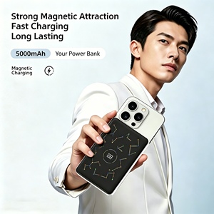 Nuevo y en Tendencia: Batería Externa Magnética Inalámbrica 3 en 1 de 5000mAh con Carga Rápida PD de 22.5W, Semi-Sólida, para Reloj y Teléfono Móvil - Product Image 3
