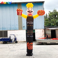 Homme gonflable personnalisé, Sky Dancer Pizza, modèle publicitaire, produit promotionnel avec souffleur