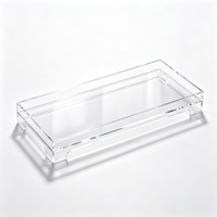 Présentoir en acrylique transparent pour service à thé, plateau de rangement de bureau, étagère de présentation, organisateur de vitrine