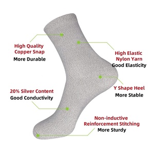 Chaussettes conductrices en fibre d'argent Chaussettes <span class=keywords><strong>de</strong></span> mise à <span class=keywords><strong>la</strong></span> <span class=keywords><strong>terre</strong></span> Libération <span class=keywords><strong>de</strong></span> l'<span class=keywords><strong>électricité</strong></span> statique Électrode <span class=keywords><strong>de</strong></span> soulagement <span class=keywords><strong>de</strong></span> <span class=keywords><strong>la</strong></span> douleur Thérapie par microcourants Chaussette <span class=keywords><strong>de</strong></span> massage - Product Image 2