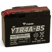 Batterie de moto au plomb-acide neuve Yuasa Ytr4a Bs 12V 2.3Ah 3 Ampères 27.6Wh Fabriquée en Italie