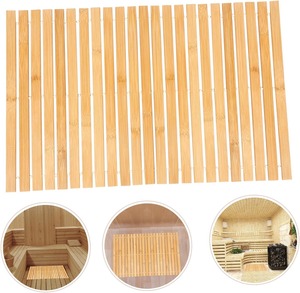 Alfombrilla de Madera para Bañera, Antideslizante e Impermeable, para Uso en Interiores o Exteriores, Alfombra de Baño - Product Image 1
