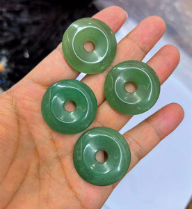 Colgante de Cuarzo <span class=keywords><strong>Rosa</strong></span> Natural Semiprecioso de 25mm con Forma de Donut y Agujero de 3mm, Abalorio para Hacer Joyas DIY - Product Image 5