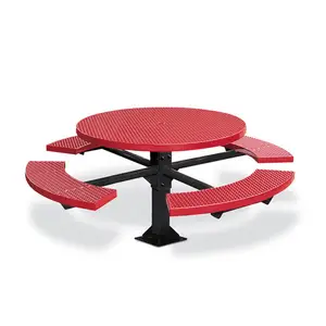 Table de pique-nique ronde en plastique, chaise et table de patio confortables et bon marché, livraison gratuite