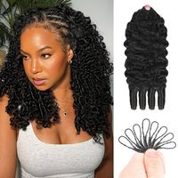 Extensions de cheveux humains au crochet à nœuds invisibles Alibaba en promotion – Fournisseur d'usine de cheveux bouclés naturels birmans bon marché pour tresses bohèmes