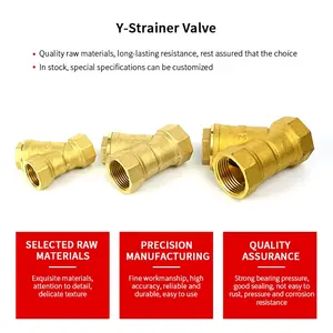 Großhandel Niedrigerer Preis Hohe Qualität 1/2 ''3/4'' 1 ''Messing filter ventil Y-Typ Sieb ventil filter
