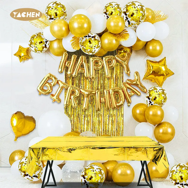 八千の誕生日パーティーは、誕生日の装飾のために設定されたゴールド/ピンク/ローズゴールドの高品質のお誕生日おめでとう風船を供給します