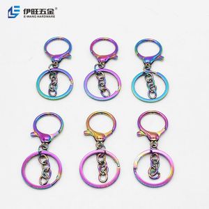 YIWANG couleur arc-en-ciel métal porte-clés homard fermoir boucle porte-clés anneaux pour bijoux à bricoler soi-même cadeau - Product Image 4