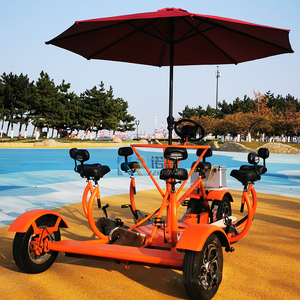 Nuova bici da birra gialla carrello Mobile Bar Pub 7 passeggeri pedali per bici da birra - Product Image 5