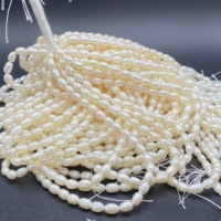 Perles de riz, perles de culture d'eau douce avec trou, perles de riz en vrac, brins de perles de riz pour la fabrication de bijoux
