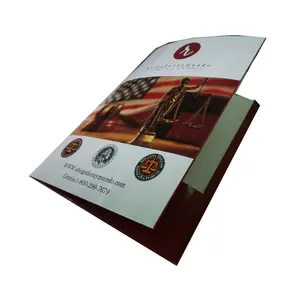Dossier de présentation en papier A4, personnalisé, avec poches décoratives, 100 pièces