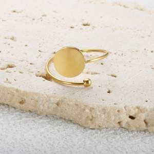 Anillo de acero inoxidable para mujer, joyería de <span class=keywords><strong>18K</strong></span> VVplated chapado, venta al por mayor - Product Image 4