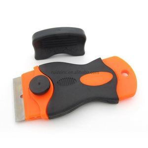 Dụng cụ cạo nhựa 104 mảnh + Lưỡi Kép Có thể thay thế lưỡi nhựa cào kính loại bỏ cửa sổ tiêu chuẩn làm sạch - Product Image 1