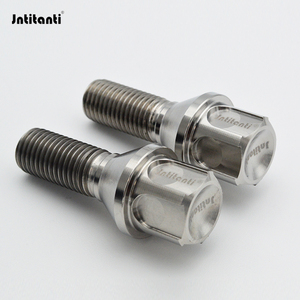 Jntitanti M12 * 1.5*28mm écrou de roue en titane avec clé cône siège <span class=keywords><strong>antivol</strong></span> couleur argent Gr.5 pour <span class=keywords><strong>BMW</strong></span> état nouveau - Product Image 6