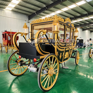 Carruaje Eléctrico Real, Carruaje de Cenicienta con Caballos para Bodas y Fiestas, Transporte Especial de Alta Calidad, Carruaje de Calabaza - Product Image 3