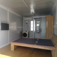 Maison modulaire pliable à faible coût de 40 pieds avec deux chambres et une salle de bain, design moderne, pour usage scolaire et familial, résistante au feu et au vent