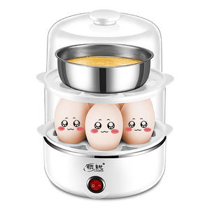 Lingrui Double Layer Egg Steamer Stainless Steel Mini Breakfast Machine Multifunction <b>Electric</b> Egg <b>Cooker</b> - Product Image 1