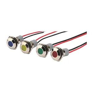 ABILKEEN 12V Mini LED Indicator Lights Green 10mm Indicator Light