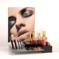 Support d'affichage personnalisé de luxe en acrylique pour produits de soin du visage pour femmes, produits cosmétiques, étagère de marque privée, flacons de fond de teint liquide