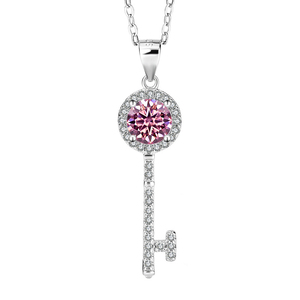 Elegante Collana con Ciondolo a Forma di Stella e <span class=keywords><strong>Luna</strong></span> in Moissanite, <span class=keywords><strong>Argento</strong></span> S925, Colore <span class=keywords><strong>D</strong></span>, Gioiello Raffinato da Donna per Uso Quotidiano - Product Image 3