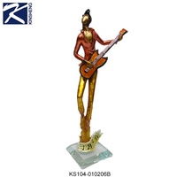 Statues de musiciens en résine pour la décoration de la maison, statues de jazz en polyrésine, figurines, décoration de la maison charmante, artisanat artisanal, art populaire musical