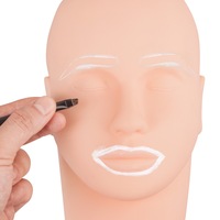 Pasta de Mapeo de Cejas Orgánica Blanca de 10g, Crema Impermeable para Dar Forma a las Cejas, Herramienta de Posicionamiento para Maquillaje Permanente