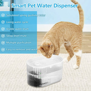 Productos Ecológicos <span class=keywords><strong>para</strong></span> Gatos, Bebedero de Agua <span class=keywords><strong>para</strong></span> Mascotas de Cristal Transparente de 1.35L, Recipiente Elevado <span class=keywords><strong>para</strong></span> Gatos con Bomba Silenciosa - Product Image 3