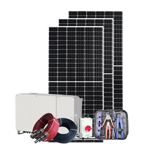 Produk rumah, kit panel surya penggunaan di Grid sistem panel surya 10KW 15kW untuk rumah