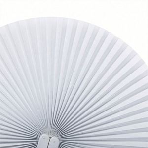 Fairy Blank White Heart Shape Folding Handheld Paper Hand Fans Plastic Handles Customized Colors DIY Painting for - Product Image 4