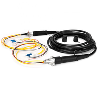 Câble hybride tactique blindé en acier DuraTAC compatible Lemo SMPTE 311M avec bobine pour convertisseur EFP vers fibre 4K