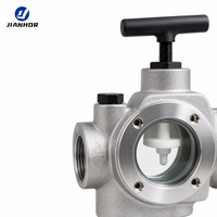 Indicateur de niveau d'huile réglable avec vanne de régulation pour ligne de retour hydraulique de lubrification