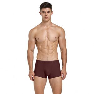 Calzoncillos bóxer de seda helada para hombre, ropa interior masculina premium, calzoncillos bóxer suaves, transpirables y refrescantes. - Product Image 4