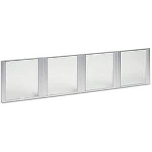 Alera ALEVA301730 Ensemble de portes en verre transparent avec cadre argenté 17 po. X 16 pouces pour 72 pouces. Large Hutch-4/Set - Product Image 3