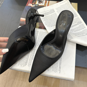 Sandales de luxe pour femmes à talons hauts, bout pointu, confortables, à enfiler, pour l'été et le printemps – Tendance mode - Product Image 2