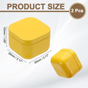 Portable Mini Tea Candy <b>Storage</b> <b>Tin</b> Box Food Grade Square Empty Metal Candle <b>Tin</b> Jars in Multiple Colors Accept Customization - Product Image 2