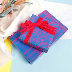 Wholesale 80g Fluorescent <b>Blue</b> Glossy <b>Paper</b> Neon Glow Prints Wrapping <b>Paper</b> <b>Roll</b> - Product Image 2