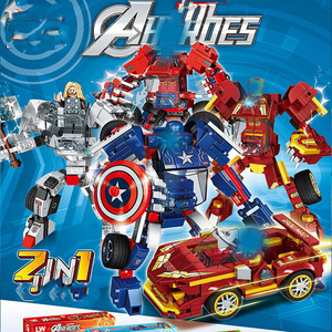 Blocchi di Costruzione per Bambini a Tema <span class=keywords><strong>Supereroi</strong></span> Americani, Puzzle in Plastica ABS, Giocattolo Fai-da-Te - Product Image 6