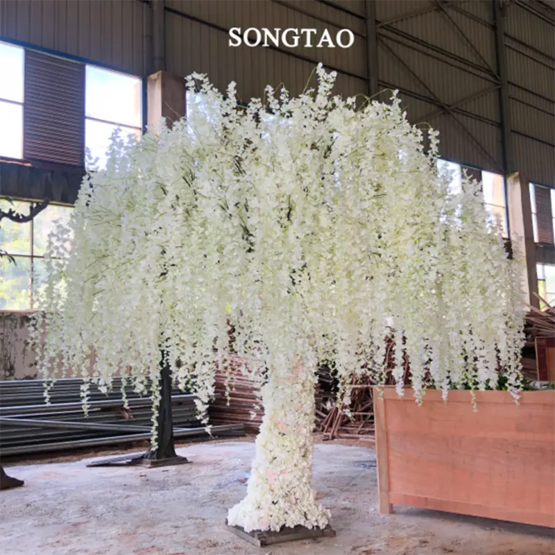 उच्च गुणवत्ता Centerpiece सजावट फांसी जापानी रो कृत्रिम चेरी खिलना पौधों पेड़