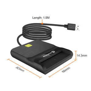 Zoweetek USB đầu đọc thẻ thông minh hỗ trợ EMV cac ID IC Sim Sis ATM ngân hàng, ghi nợ, thẻ tín dụng ISO 7816 Reader Writer chip thẻ - Product Image 5