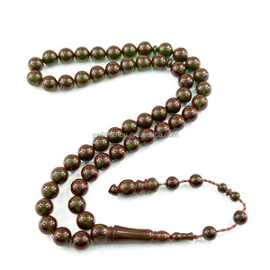 <span class=keywords><strong>Rosario</strong></span> Islamico Grigio Scuro, Perline Musulmane all'Ingrosso, Tesbih in Resina Bakelite Russa Baltica Effetto Ambra - Product Image 6