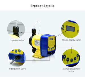 Bomba Dosificadora Química Digital de Alta Presión Hangge DP20 25w 1 bar, Sellos <span class=keywords><strong>FPM</strong></span>, PVC/PP, OEM, Certificación CE, 220V, 1 Año de Garantía, Amarilla - Product Image 5