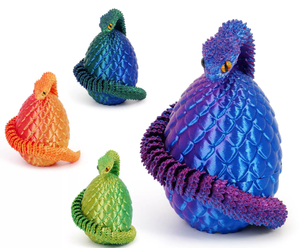 NovaCross Figurine créative en plastique <span class=keywords><strong>d</strong></span>'animal <span class=keywords><strong>dinosaure</strong></span> articulé en forme <span class=keywords><strong>d</strong></span>'œuf <span class=keywords><strong>de</strong></span> serpent imprimé en 3D, <span class=keywords><strong>jouet</strong></span> pour enfants, nouveauté, jeu amusant - Product Image 5