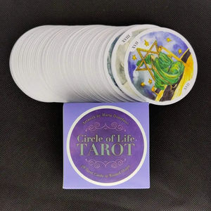 Cartes de tarot de manoir sombre cercle personnalisé avec livre Tarot à bordure dorée avec <span class=keywords><strong>mots</strong></span> clés Cartes de tarot Oracle de vérité cachée - Product Image 4