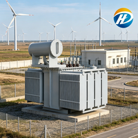 Transformateur de puissance toroïdal immergé dans l'huile Hongda triphasé 2500 KVA, bobinage en cuivre, 35 KV, 50/60 Hz, utilisation en poste de transformation extérieur