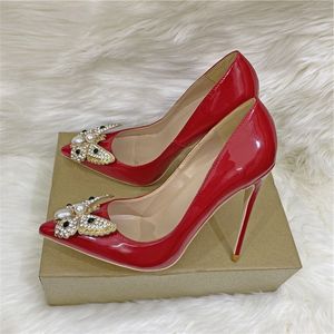Pumps de luxe de haute qualité pour femmes, chaussures en cristal, sexy, jolies, talons hauts - Product Image 3