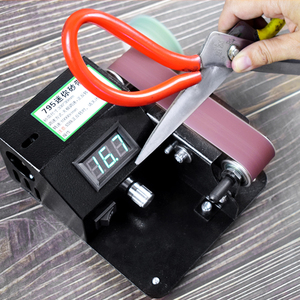 Amoladora de <span class=keywords><strong>Banco</strong></span> Eléctrica Totalmente Automática de 250W con Alimentación de CC, Velocidad Variable, Máquina de Banda Abrasiva Multimaterial, Cuchilla Dedicada - Product Image 2