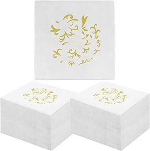 Fabrikpreis OEM Bedruckte Schwarze und Rosa Tischservietten aus Frischfaserpapier für Hochzeiten und Abendessen - Product Image 2